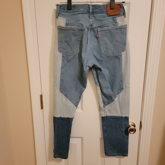 Levi's 501 Skinny Premium Patchwork Jeans Size W27 L26 - Picture 3 of 11